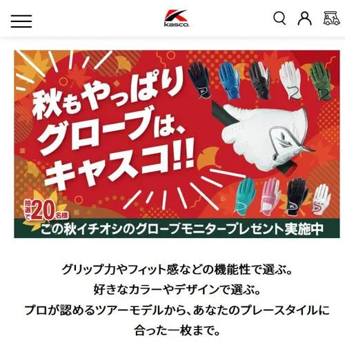 ゴルフグローブ「パレットプラス」　20名 2026年10月4日締切 の懸賞イメージ
