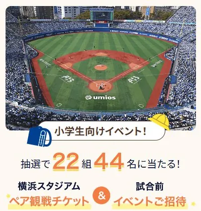 横浜DeNAベイスターズ観戦チケットが当たる会員限定キャンペーン の懸賞イメージ