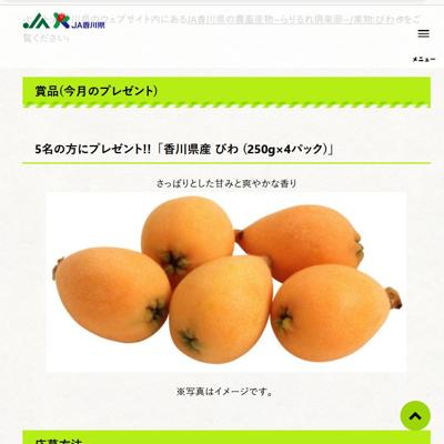 香川県産 びわ　5名 2026年5月31日締切 の懸賞イメージ