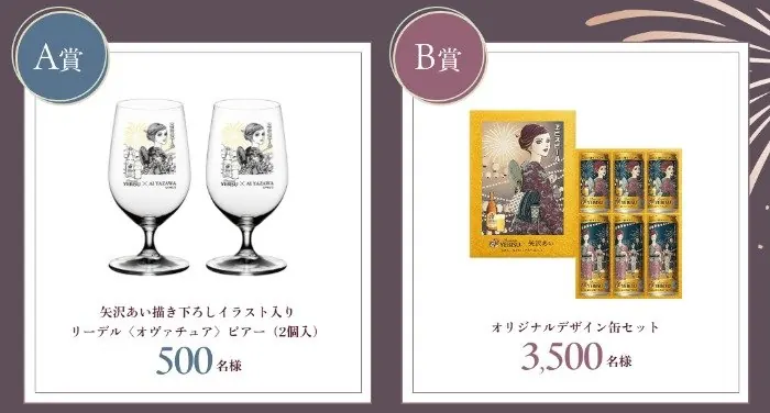 矢沢あい描き下ろしデザイン グッズが当たるクローズドキャンペーン のイメージ