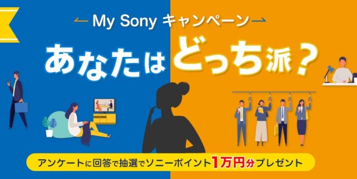 1万円分のソニーポイントが当たる豪華プレゼントキャンペーン の懸賞イメージ