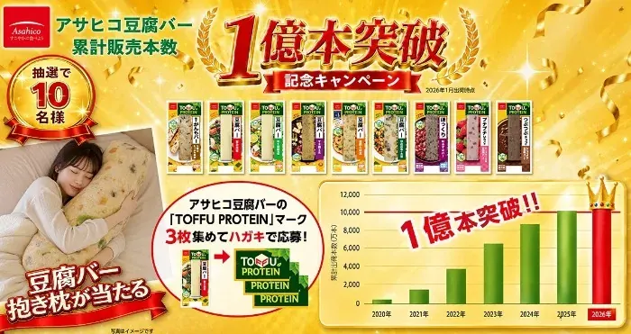 アサヒコオリジナル豆腐バー抱き枕が当たるアサヒコのハガキ懸賞 の懸賞イメージ