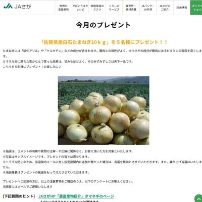 佐賀県産白石たまねぎ　5名 2026年4月30日締切 の懸賞イメージ