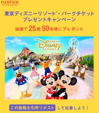 ディズニーリゾート・パークチケットが当たる豪華Xキャンペーン の懸賞イメージ