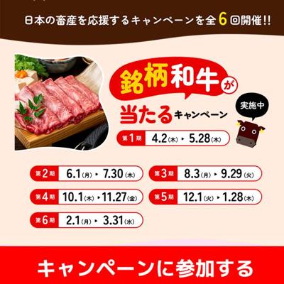 銘柄和牛 1万円相当　20名 2026年5月28日締切 の懸賞イメージ