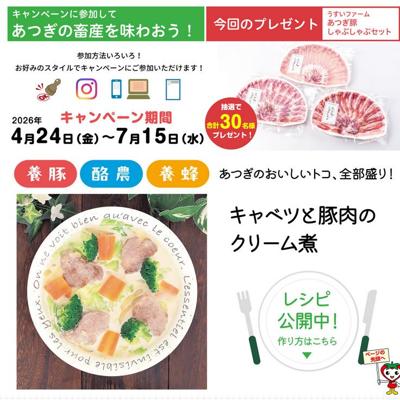 あつぎ豚 しゃぶしゃぶセット　30名 2026年7月15日締切 の懸賞イメージ